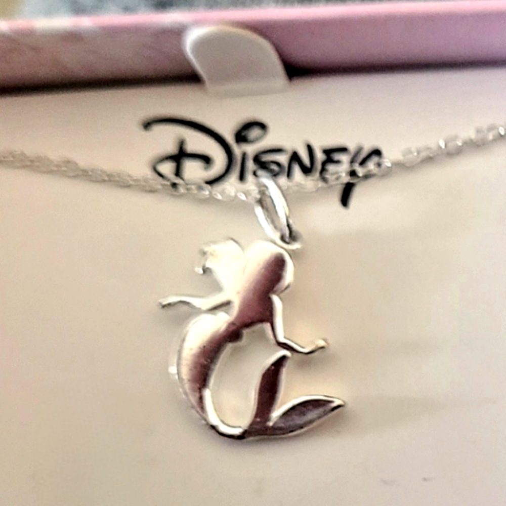Sterling silver Disney mermaid necklace